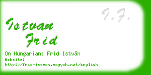 istvan frid business card